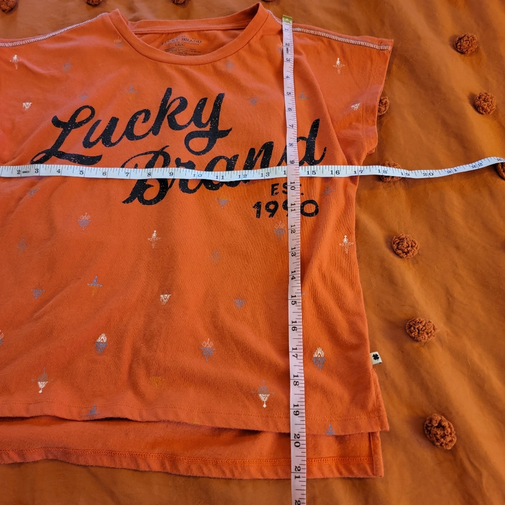 LUCKY BRAND STARS & LUCKY CAP SLEEVE TSHIRT - Picture 5 of 7